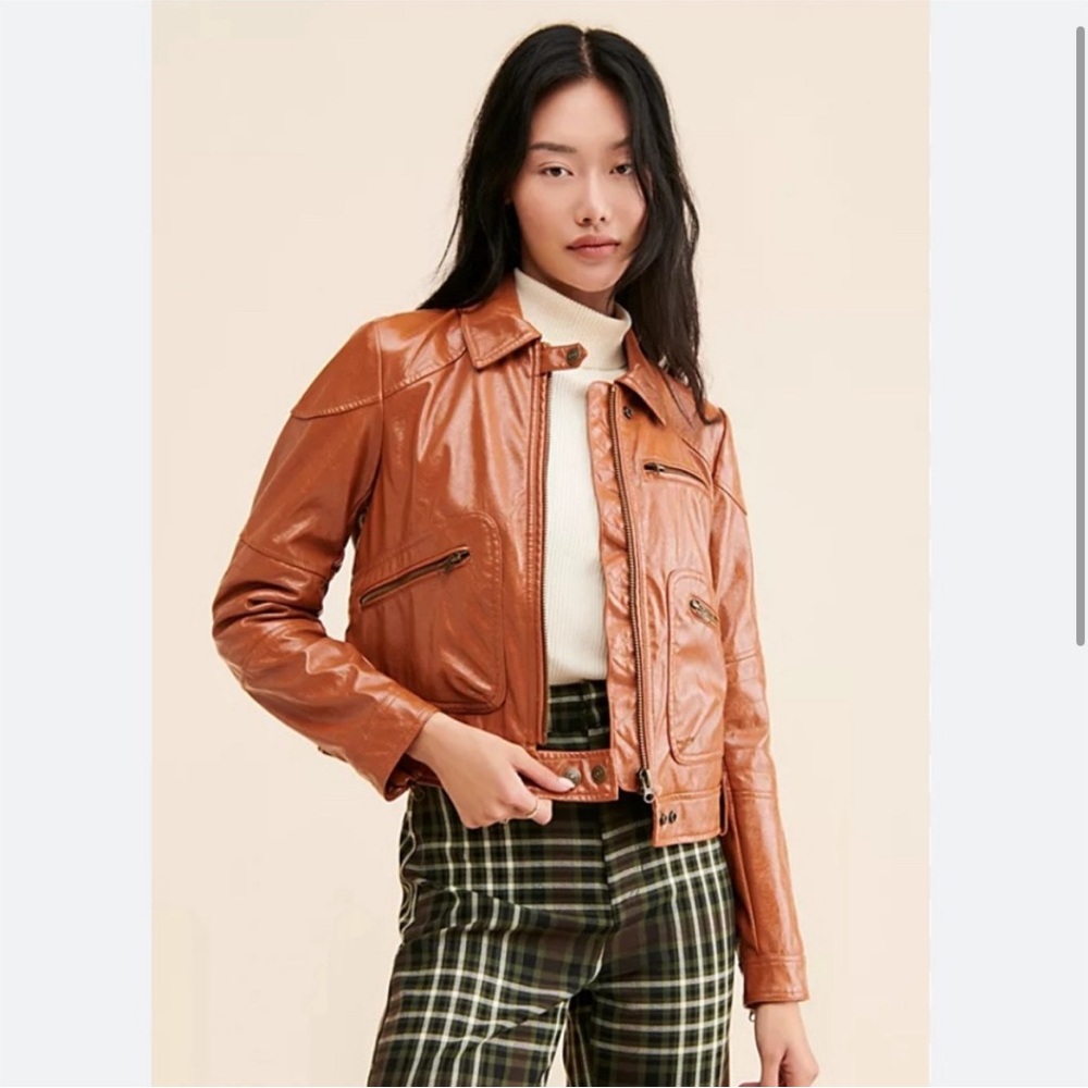 Free people vegan leather jacket